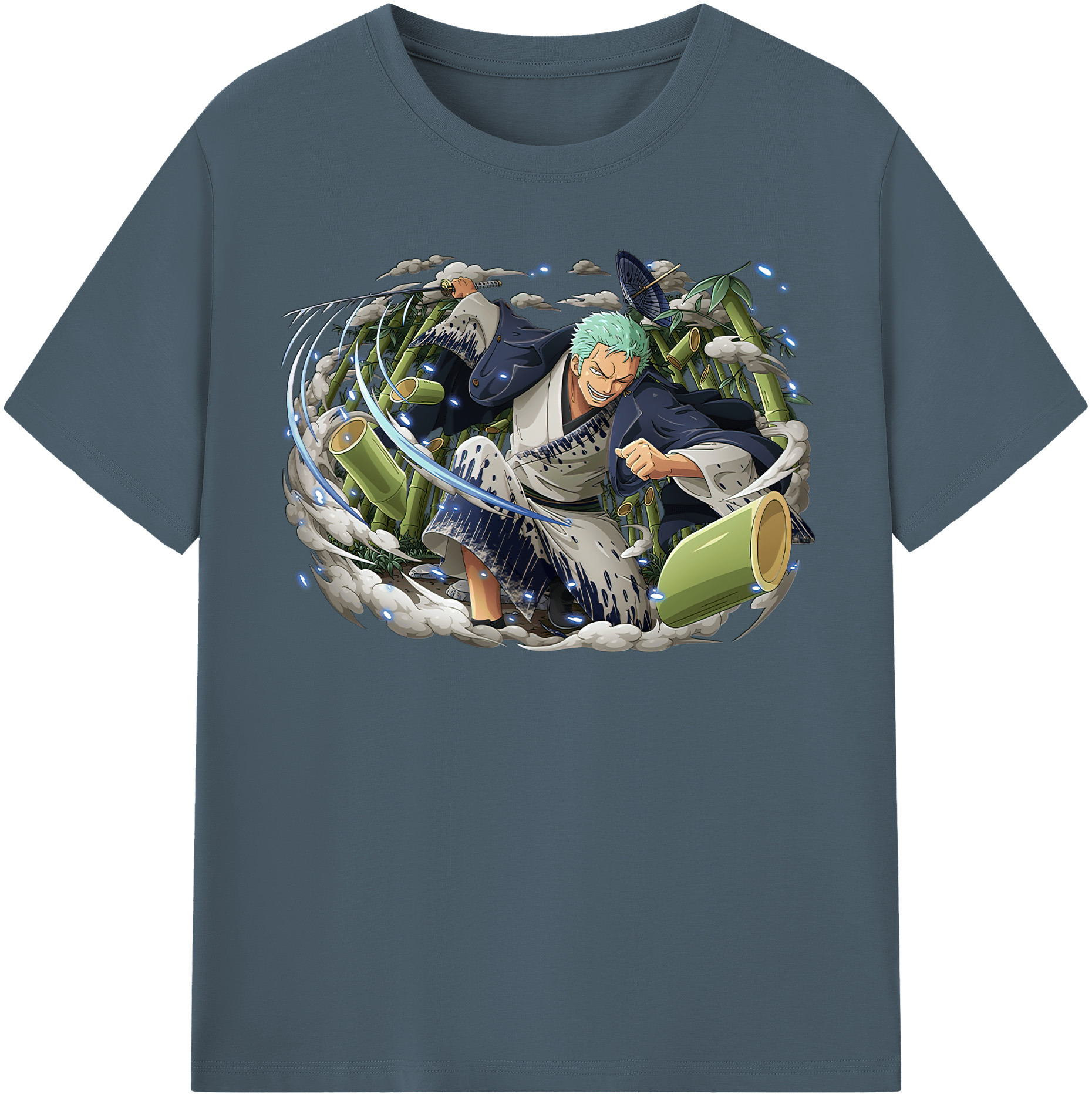 ワンピース ロロノア・ゾロ ONE PIECE Roronoa Zoro 綿100％半袖Tシャツ（フロントプリント）